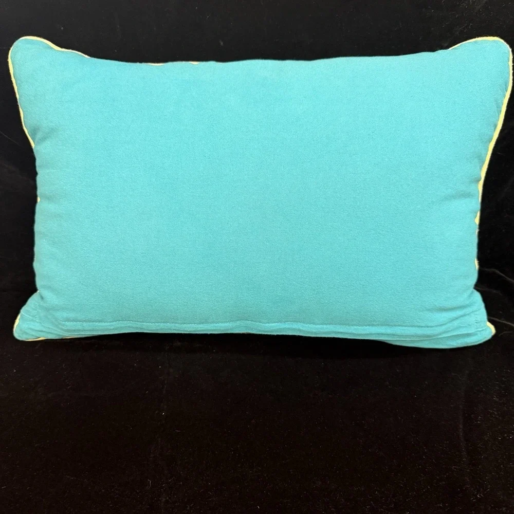 Vintage Bead Embroidered Taj Mahal Pillow Cover (Includes Pillow Insert)